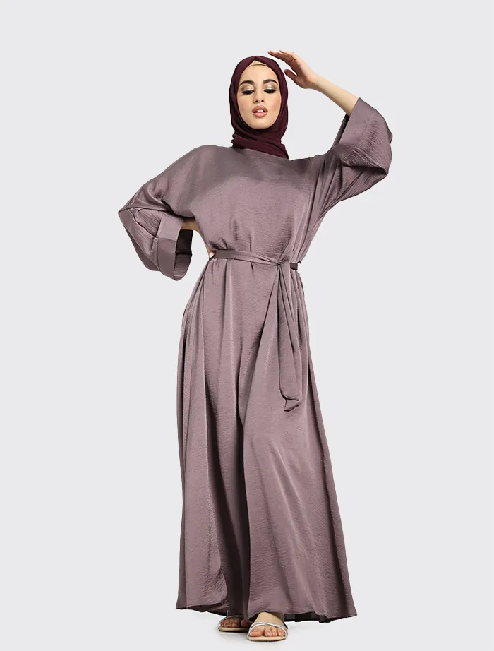 Mauve Silky Abaya